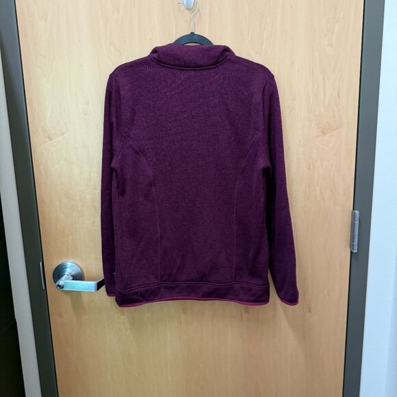 Eddie Bauer Radiator Fleece quarter-zip pullover plum women’s Tall L - Picture 3 of 3